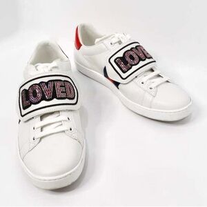 NIB Gucci LOVED Rhinestone Crystal Sneakers 37 ($1200)